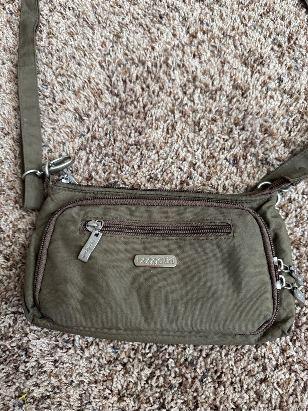 Baggallini Olive Green Compact Crossbody Belt Bag
